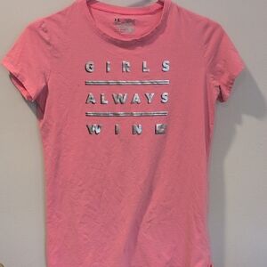 Under Armour Pink Tee with Bold Graphic